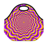Yellow Splashing Moving Optical Illusion Neoprene Lunch Bag
