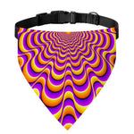 Yellow Splashing Moving Optical Illusion Over The Collar Dog Bandana