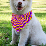 Yellow Splashing Moving Optical Illusion Over The Collar Dog Bandana