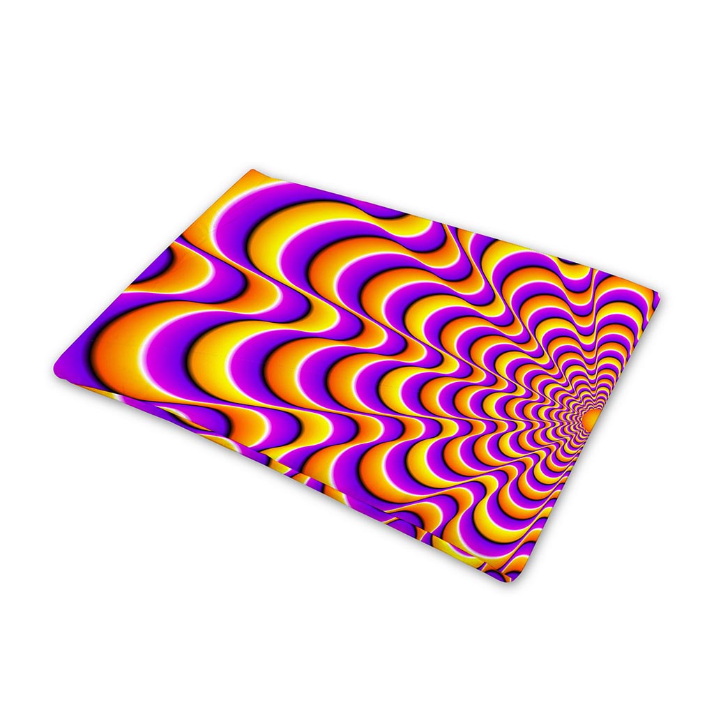 Yellow Splashing Moving Optical Illusion Pet Cooling Mat Cover
