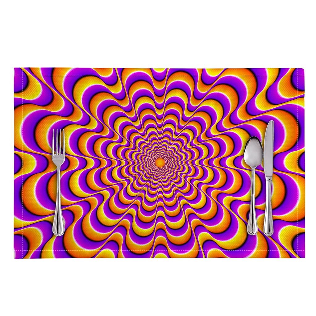 Yellow Splashing Moving Optical Illusion Placemat