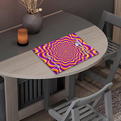 Yellow Splashing Moving Optical Illusion Placemat