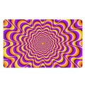 Yellow Splashing Moving Optical Illusion Polyester Doormat