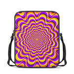 Yellow Splashing Moving Optical Illusion Rectangular Crossbody Bag