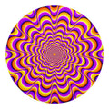 Yellow Splashing Moving Optical Illusion Round Blanket