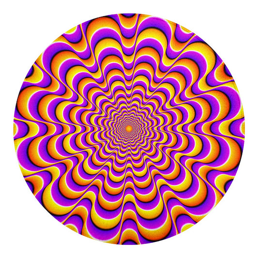 Yellow Splashing Moving Optical Illusion Round Blanket
