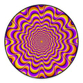 Yellow Splashing Moving Optical Illusion Round Floor Mat