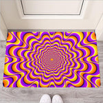 Yellow Splashing Moving Optical Illusion Rubber Doormat