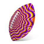 Yellow Splashing Moving Optical Illusion Rugby Ball