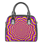 Yellow Splashing Moving Optical Illusion Shoulder Handbag
