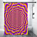 Yellow Splashing Moving Optical Illusion Shower Curtain