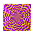 Yellow Splashing Moving Optical Illusion Silk Bandana