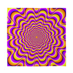 Yellow Splashing Moving Optical Illusion Silk Bandana