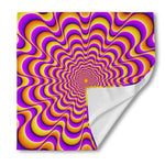 Yellow Splashing Moving Optical Illusion Silk Bandana