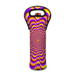Yellow Splashing Moving Optical Illusion Single Neoprene Wine Tote