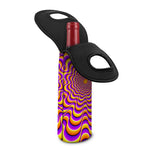 Yellow Splashing Moving Optical Illusion Single Neoprene Wine Tote