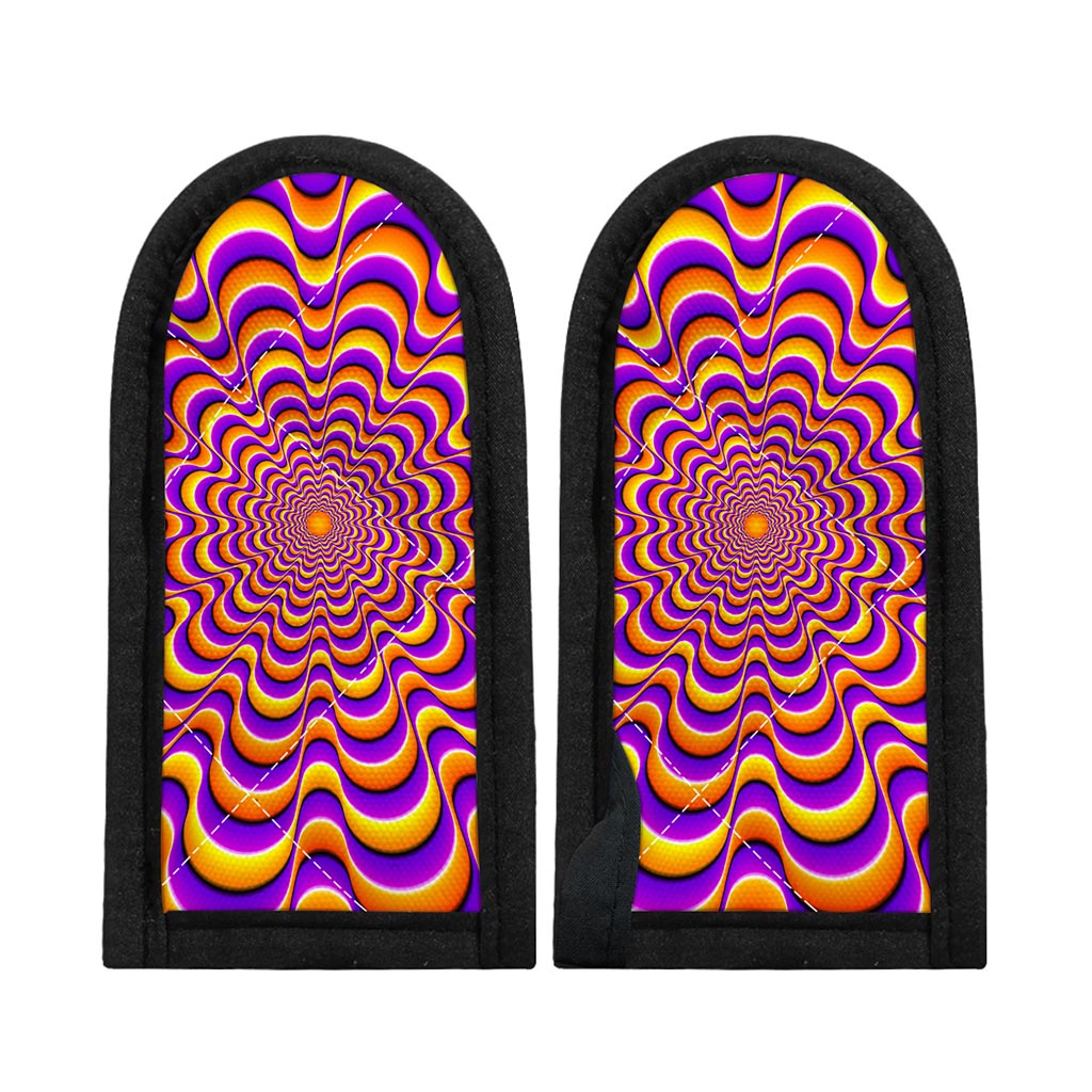 Yellow Splashing Moving Optical Illusion Skillet Handle Cover