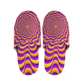 Yellow Splashing Moving Optical Illusion Slippers
