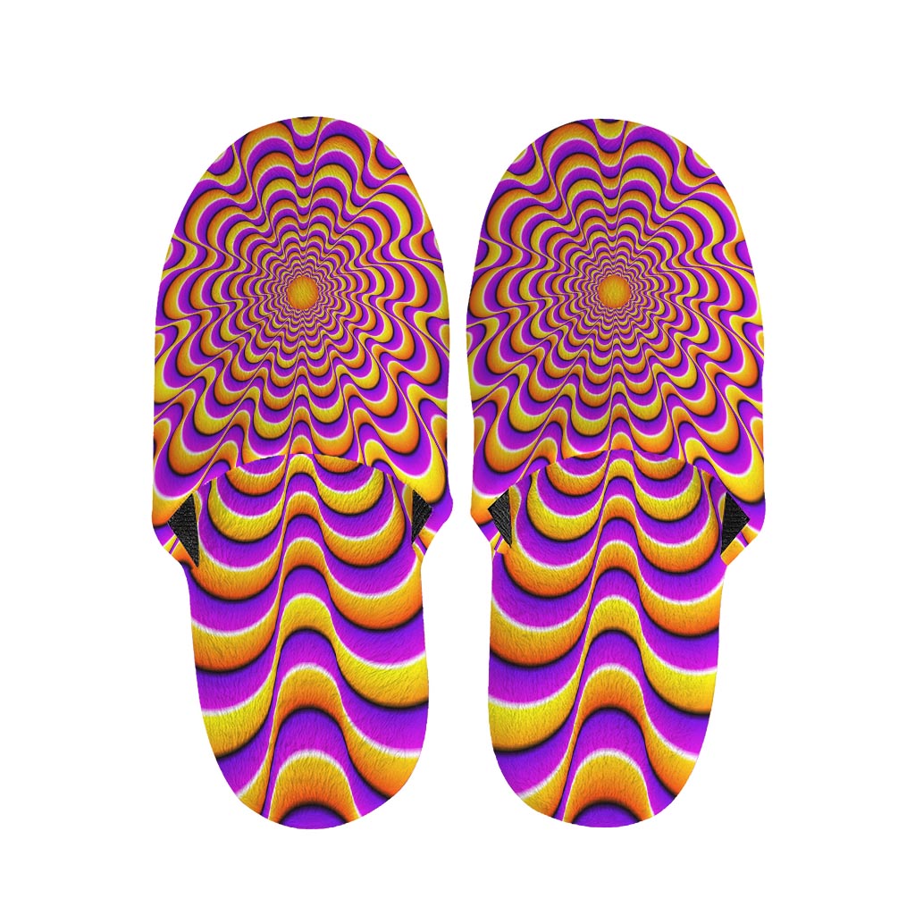 Yellow Splashing Moving Optical Illusion Slippers