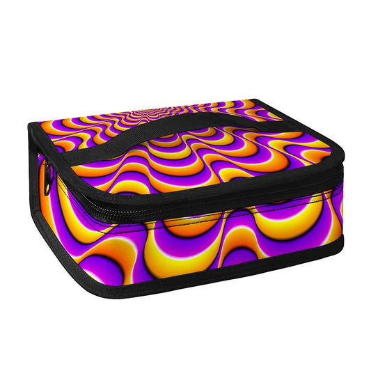 Yellow Splashing Moving Optical Illusion Small Lunch Bag