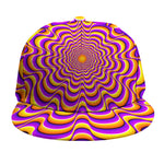 Yellow Splashing Moving Optical Illusion Snapback Cap