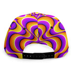 Yellow Splashing Moving Optical Illusion Snapback Cap