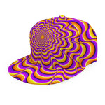 Yellow Splashing Moving Optical Illusion Snapback Cap