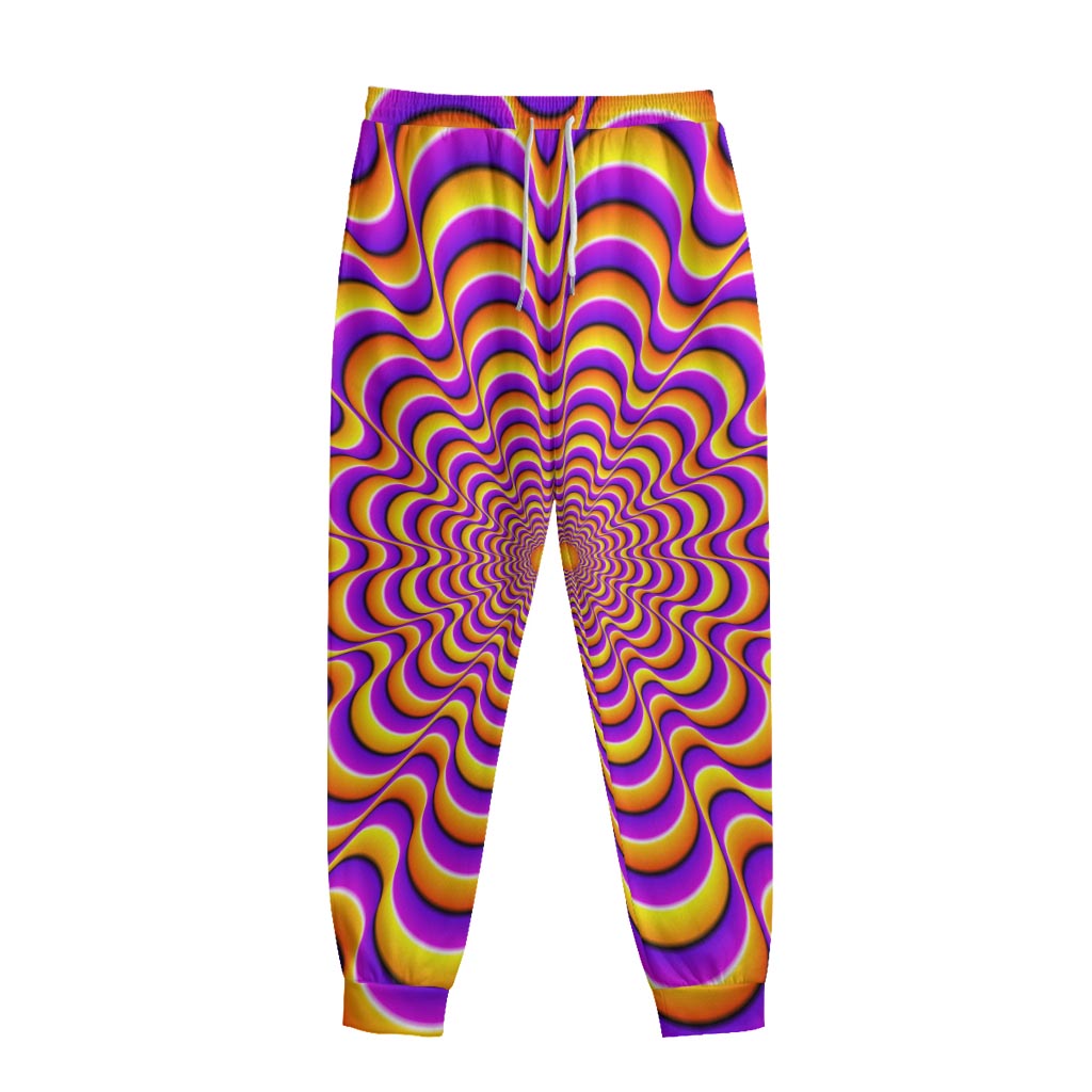 Yellow Splashing Moving Optical Illusion Sweatpants