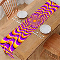 Yellow Splashing Moving Optical Illusion Table Runner