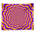 Yellow Splashing Moving Optical Illusion Tapestry