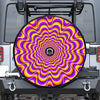 Yellow Splashing Moving Optical Illusion Tire Cover With Camera Hole