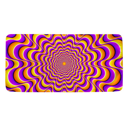 Yellow Splashing Moving Optical Illusion Towel