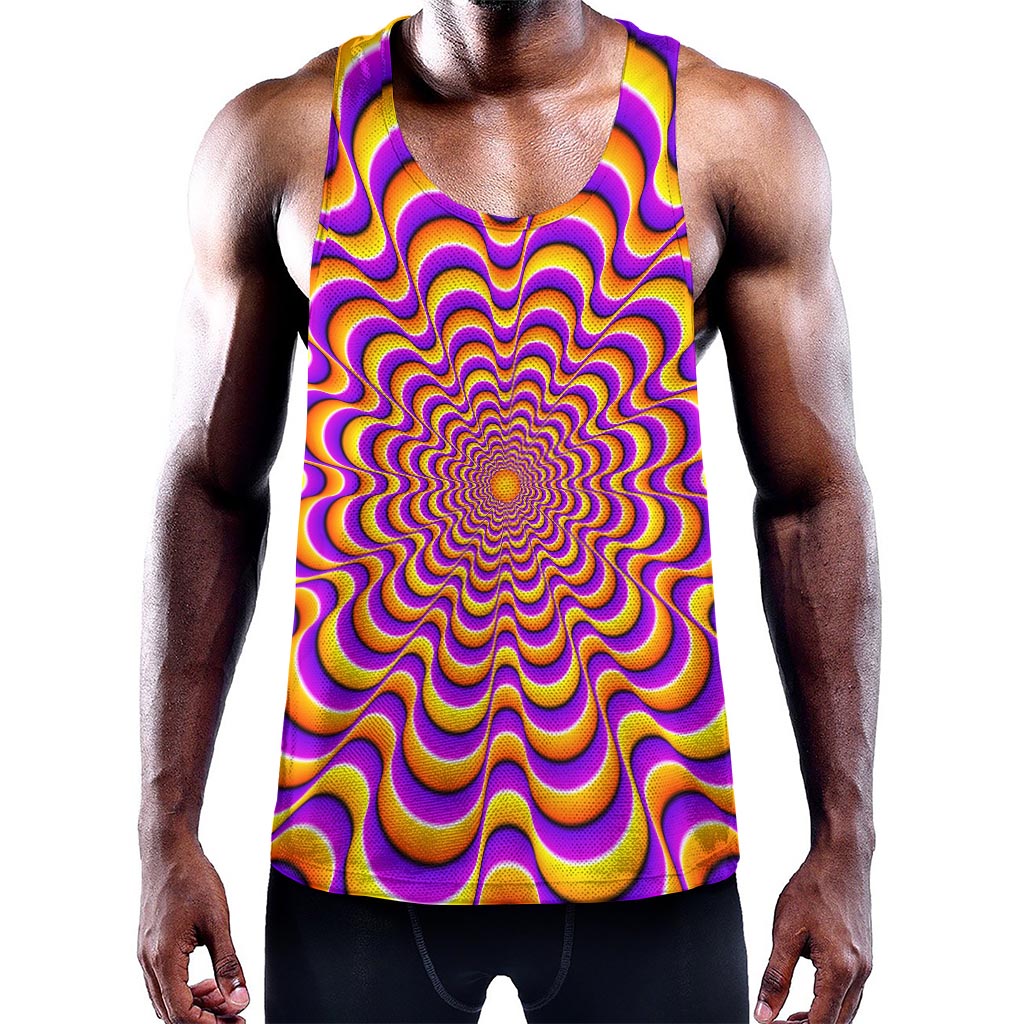 Yellow Splashing Moving Optical Illusion Training Tank Top