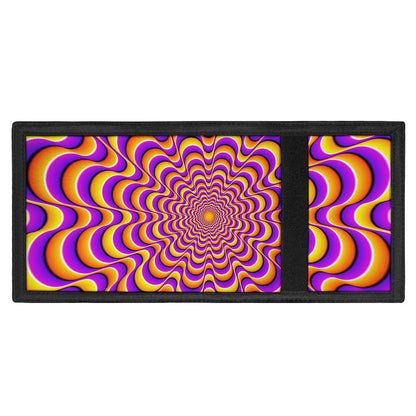 Yellow Splashing Moving Optical Illusion Trifold Wallet