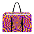 Yellow Splashing Moving Optical Illusion Utility Tote Bag