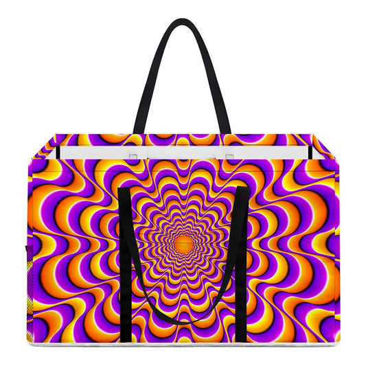 Yellow Splashing Moving Optical Illusion Utility Tote Bag