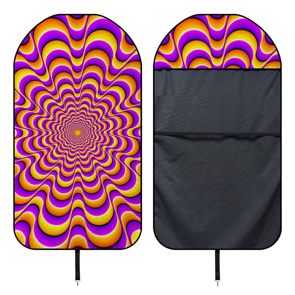 Yellow Splashing Moving Optical Illusion Waterproof Car Seat Cover