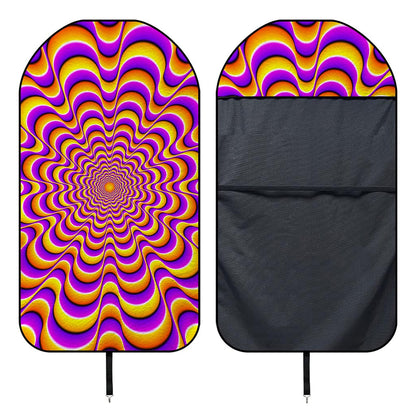 Yellow Splashing Moving Optical Illusion Waterproof Car Seat Cover