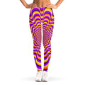 Yellow Splashing Moving Optical Illusion Women's Leggings