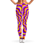 Yellow Splashing Moving Optical Illusion Women's Leggings