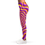 Yellow Splashing Moving Optical Illusion Women's Leggings