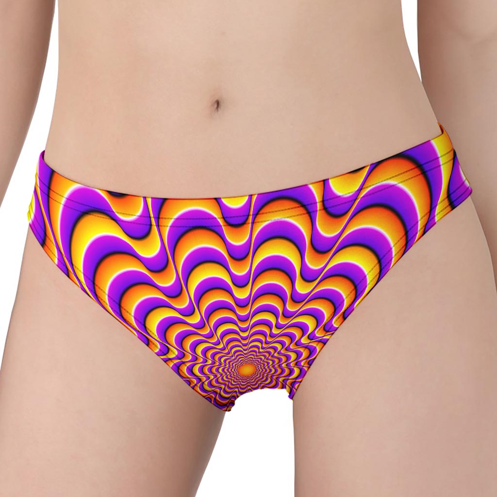 Yellow Splashing Moving Optical Illusion Women's Panties