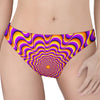 Yellow Splashing Moving Optical Illusion Women's Thong