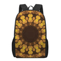 Yellow Spot Kaleidoscope Print 17 Inch Backpack