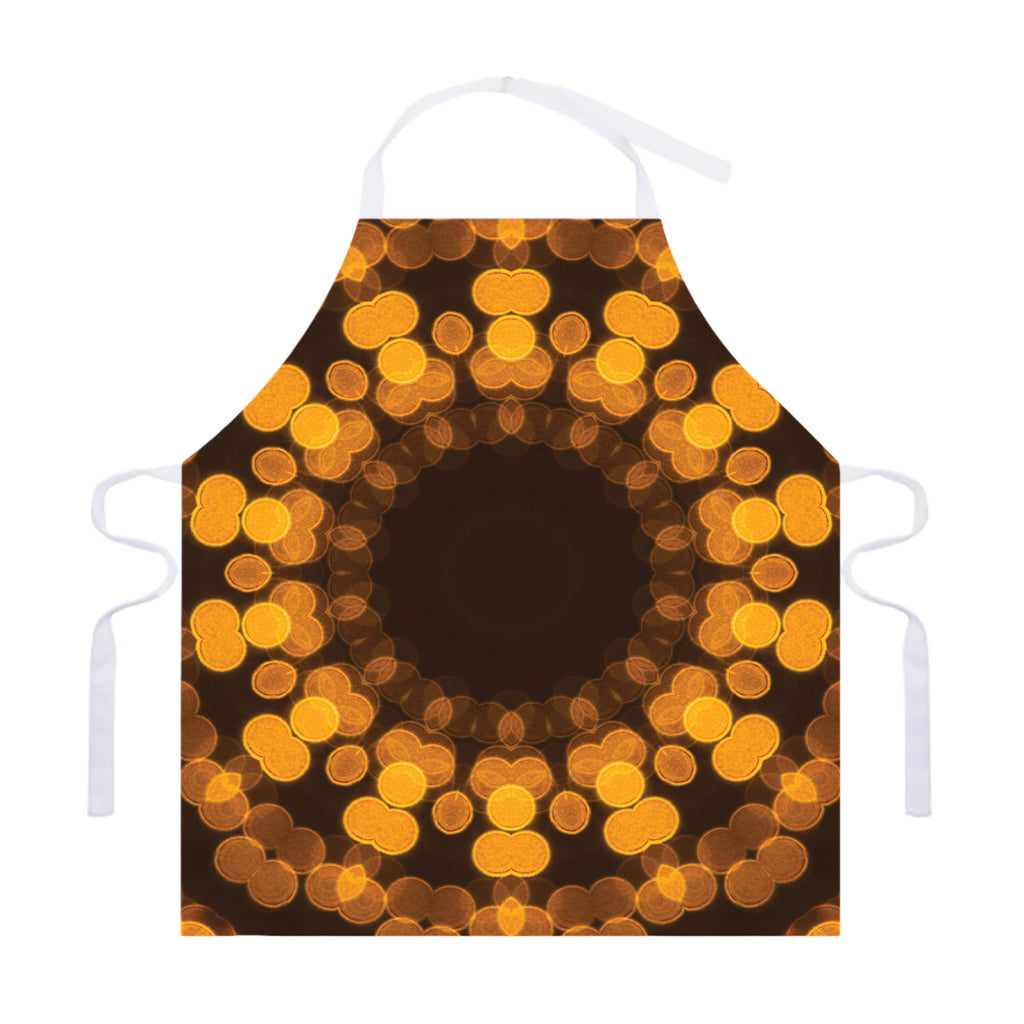 Yellow Spot Kaleidoscope Print Adjustable Apron