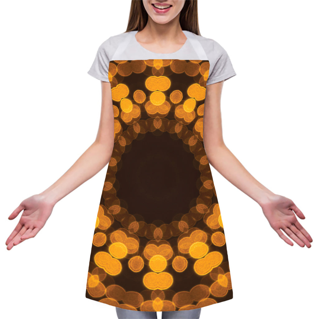 Yellow Spot Kaleidoscope Print Adjustable Apron