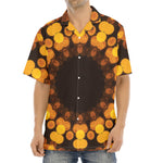 Yellow Spot Kaleidoscope Print Aloha Shirt