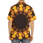 Yellow Spot Kaleidoscope Print Aloha Shirt