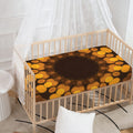 Yellow Spot Kaleidoscope Print Baby Crib Sheet