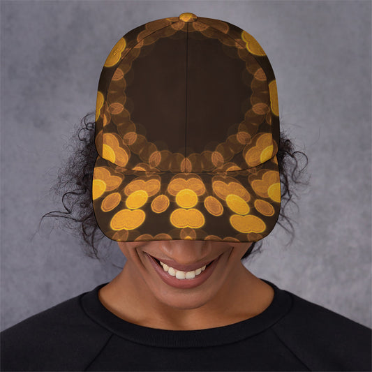 Yellow Spot Kaleidoscope Print Baseball Cap